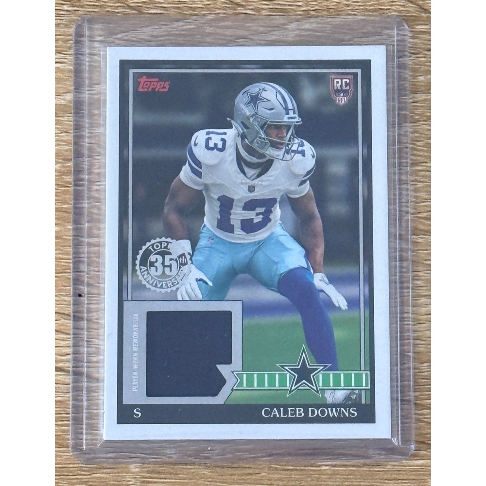 Topps Caleb Downs Rookie Relic Card 1991 Retro Jersey Patch Dallas Cowboys 2026